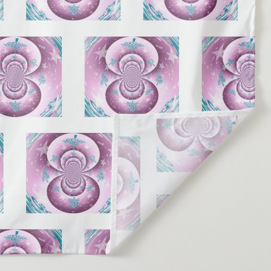 Subtle Blue Trees Fraktal Design Wandteppich (Detail)