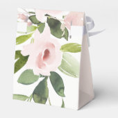 SUBTLE BLUSH PINK ROSE FLORAL BABY DUSCHE GESCHENKSCHACHTEL (Rückseite)