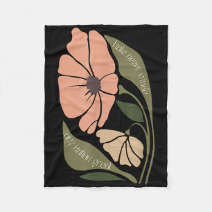 Subtle Boho Blume Anti Trum P Liberaler Protest Re Fleecedecke