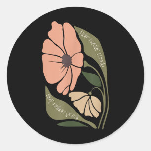 Subtle Boho Blume Anti Trum P Liberaler Protest Re Runder Aufkleber