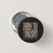 Subtle Boho Blume Anti Trump Anti Maga Button (Vorne & Hinten)