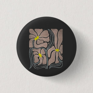 Subtle Boho Blume Anti Trump Anti Maga Button