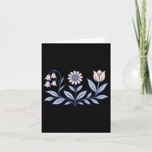Subtle Boho Blume gegen Trump Karte (Vorderseite)