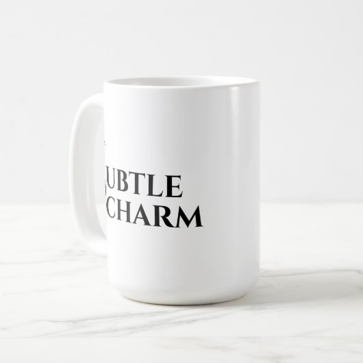 Subtle Charm Elegant Feminine Typography Kaffeetasse (Vorderseite Links)