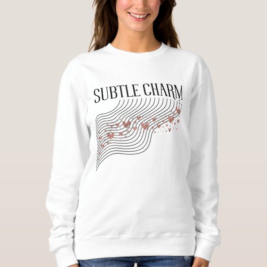 Subtle Charm — Soft Lines Sweatshirt (Vorderseite)