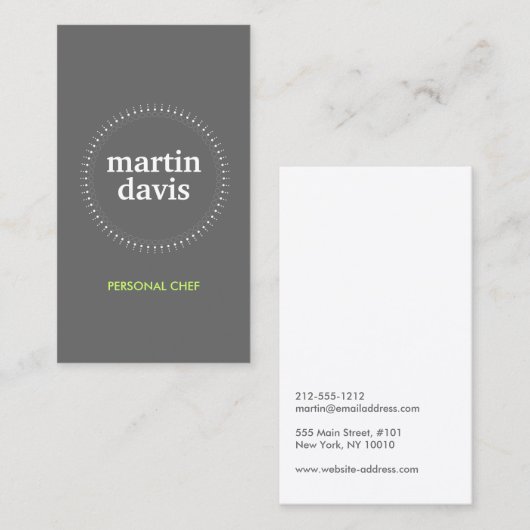 SUBTLE CIRCLE on GRAU Visitenkarte (Vorne/Hinten)
