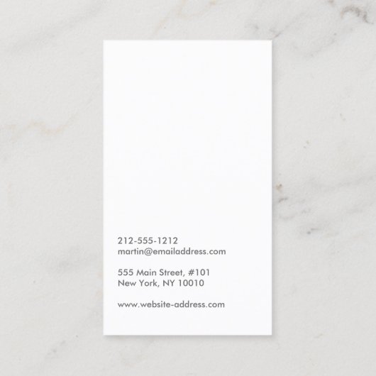 SUBTLE CIRCLE on GRAU Visitenkarte (Rückseite)