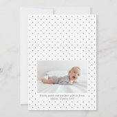 Subtle Cross in Buchstaben Kalligrafie einfache Ta Einladung (Rückseite)