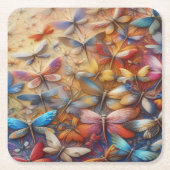 Subtle Dragonflies Rechteckiger Pappuntersetzer (Vorderseite)