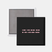 Subtle F—k Trump Morse Code Anti-Mega Feminist Ri Magnet (Vorderseite/Rückseite)