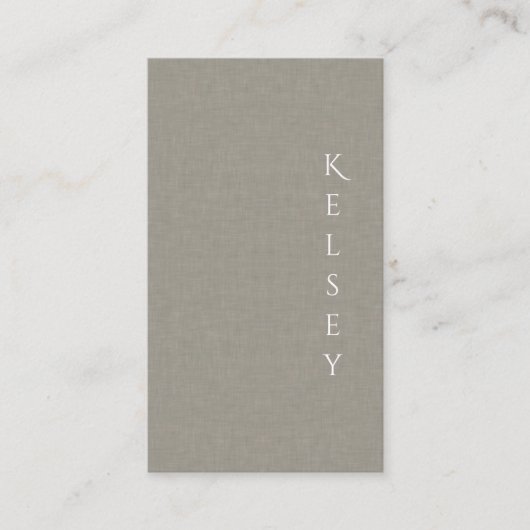 Subtle Fabric Elegantes Foto Business Card Visitenkarte (Vorderseite)