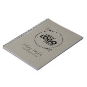 Subtle Fabric Texture Customizable Logo Notebook Notizblock (Linke Seite)