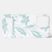 Subtle Floral in Blues Case-Mate iPhone Hülle (Rückseite (Horizontal))