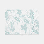 Subtle Floral in Blues Fleecedecke (Vorderseite (Horizontal))