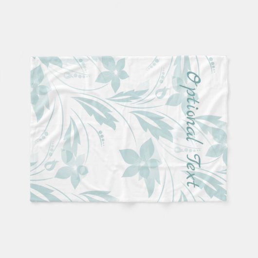 Subtle Floral in Blues Fleecedecke (Vorderseite (Horizontal))
