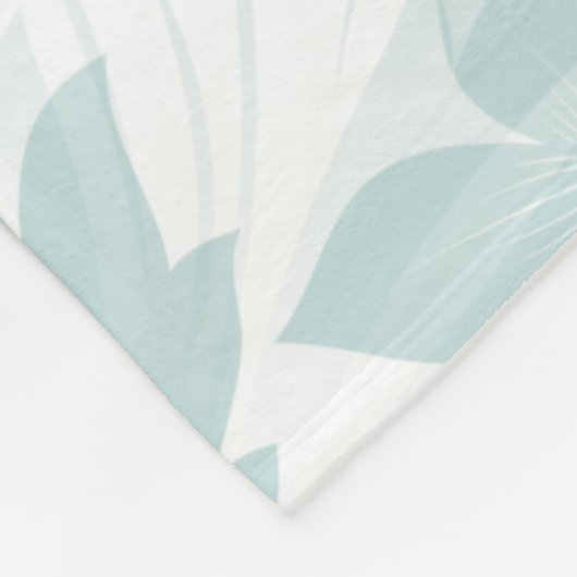 Subtle Floral in Blues Fleecedecke (Ecke)