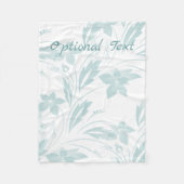 Subtle Floral in Blues Fleecedecke (Vorderseite)