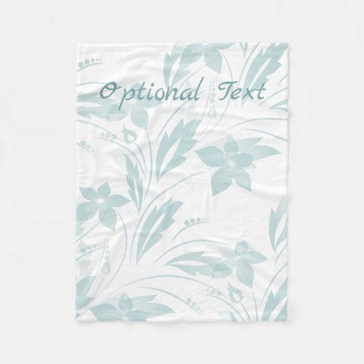 Subtle Floral in Blues Fleecedecke (Vorderseite)