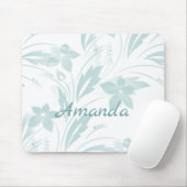 Subtle Floral in Blues Mousepad (Mit Mouse)
