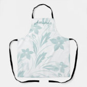 Subtle Floral in Blues Schürze (Vorderseite)
