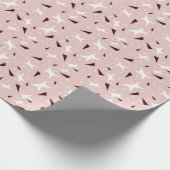 Subtle Geo Stars & Triangles – Pink Geschenkpapier (Ecke)