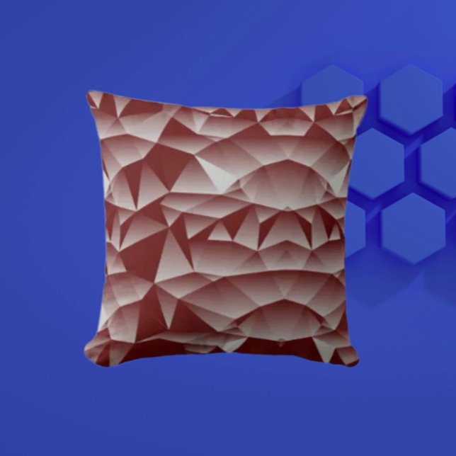 Subtle Geometry Burgundy Kissen (Von Creator hochgeladen)