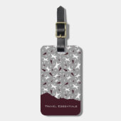 Subtle Geometry: Stars & Triangles – Grey Gepäckanhänger (Vorderseite vertikal)