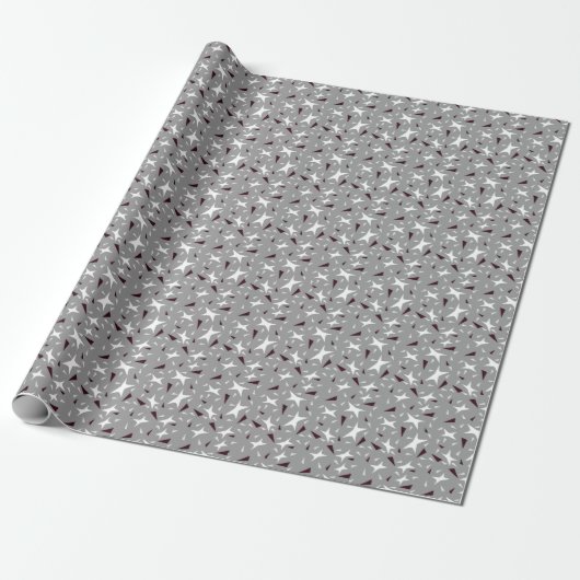 Subtle Geometry: Stars & Triangles – Grey Geschenkpapier (Ungerollt)