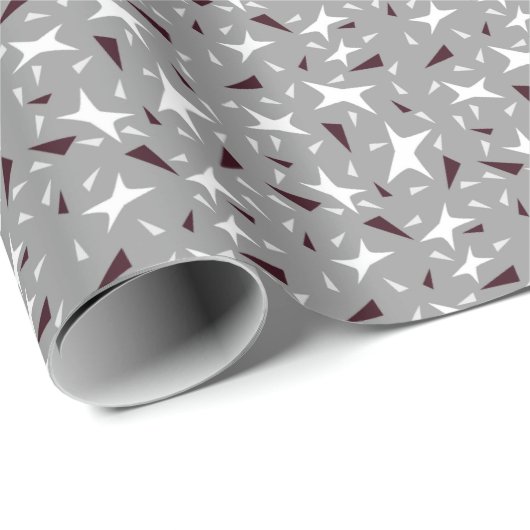 Subtle Geometry: Stars & Triangles – Grey Geschenkpapier (Rolleneckpunkt)
