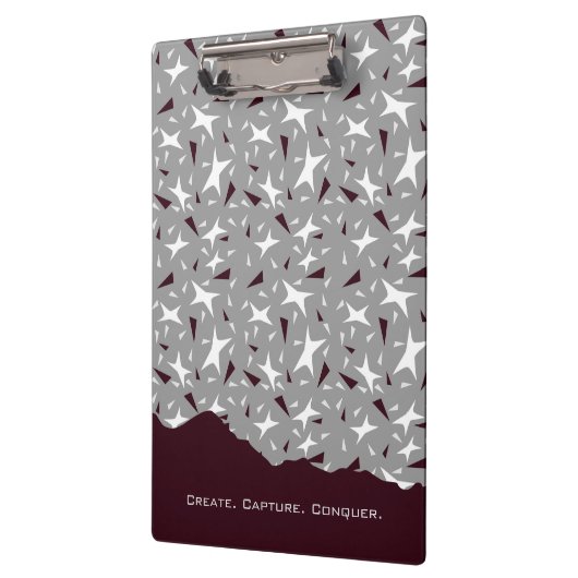 Subtle Geometry: Stars & Triangles – Grey Klemmbrett (Links)