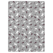 Subtle Geometry: Stars & Triangles – Grey Klemmbrett (Rückseite)