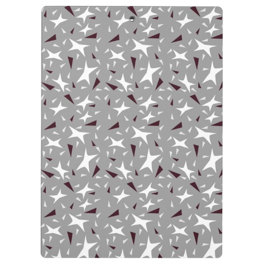 Subtle Geometry: Stars & Triangles – Grey Klemmbrett (Rückseite)