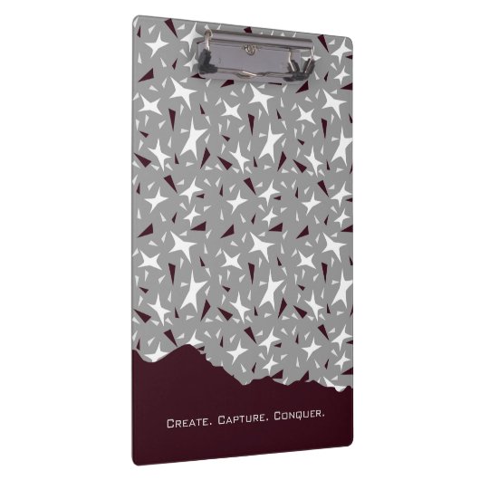 Subtle Geometry: Stars & Triangles – Grey Klemmbrett (Rechts)