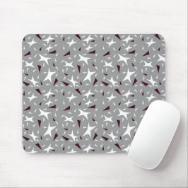 Subtle Geometry: Stars & Triangles – Grey Mousepad