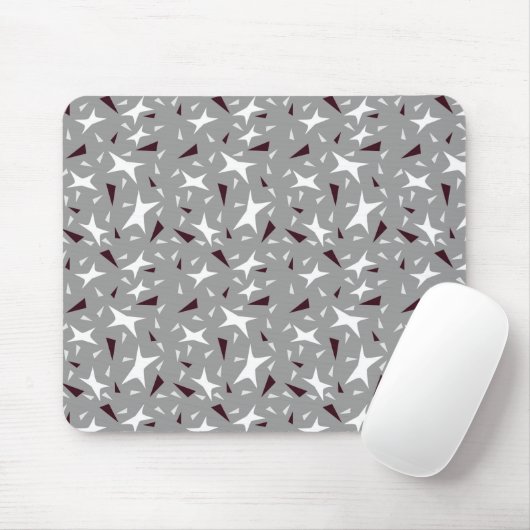 Subtle Geometry: Stars & Triangles – Grey Mousepad (Mit Mouse)