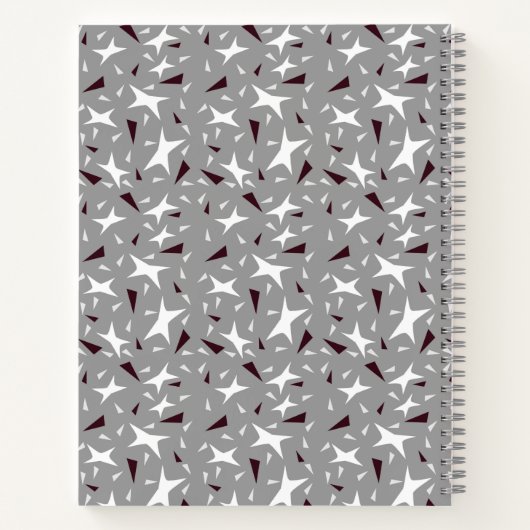 Subtle Geometry: Stars & Triangles – Grey Notizblock (Rückseite)