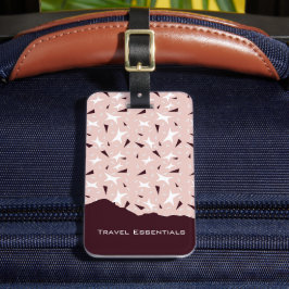 Subtle Geometry: Stars & Triangles – Pink Gepäckanhänger