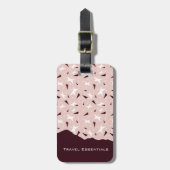 Subtle Geometry: Stars & Triangles – Pink Gepäckanhänger (Vorderseite vertikal)