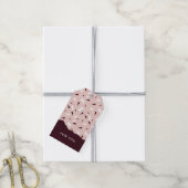 Subtle Geometry: Stars & Triangles – Pink Geschenkanhänger (Mit Garn)