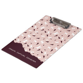 Subtle Geometry: Stars & Triangles – Pink Notebook Klemmbrett