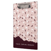 Subtle Geometry: Stars & Triangles – Pink Notebook Klemmbrett (Links)