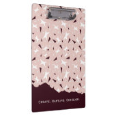 Subtle Geometry: Stars & Triangles – Pink Notebook Klemmbrett (Rechts)