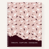Subtle Geometry: Stars & Triangles – Pink Notebook Notizblock (Vorderseite)