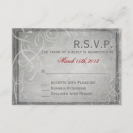 Subtle Gray Elegance - RSVP Card