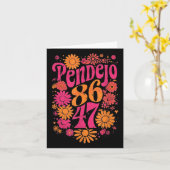 Subtle Groovy Retro Pendejo Floral Anti-trump 8647 Karte (Gelbe Blume)