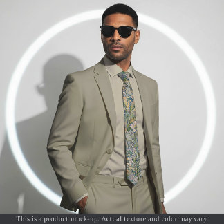 Subtle Impressionist Floral Necktie Krawatte