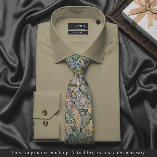 Subtle Impressionist Floral Necktie Krawatte