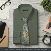 Subtle Impressionist Floral Necktie Krawatte