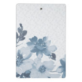 Subtle Indigo Bloom - Soft Elegante von Kraalikaa Mini Klemmbrett (Rückseite)