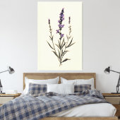 Subtle Lavender Sprig auf Elfenbeinküste Leinwand (Insitu (Schlafzimmer))